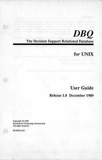 dbq unix guide page 1