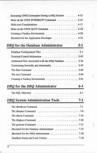 dbq unix guide page 4