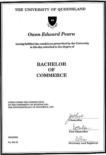 bachelor of commerce 1990